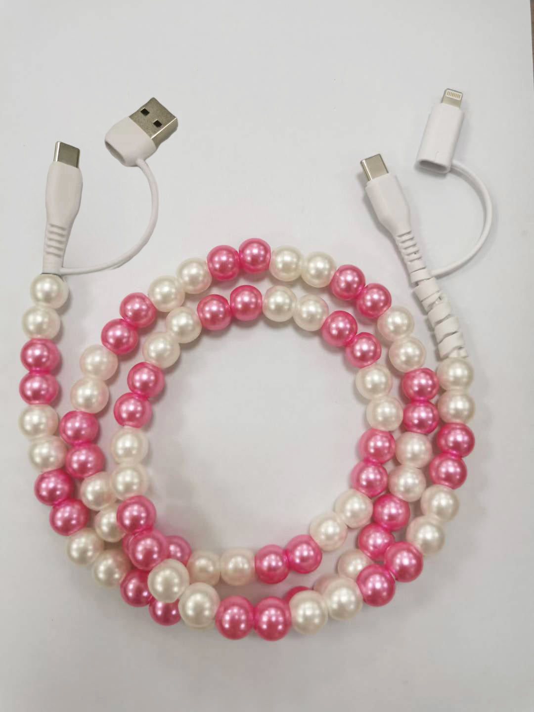 4-in-1 Beaded Lightening Phone Charger - 30 Options | 2-4 Week TAT