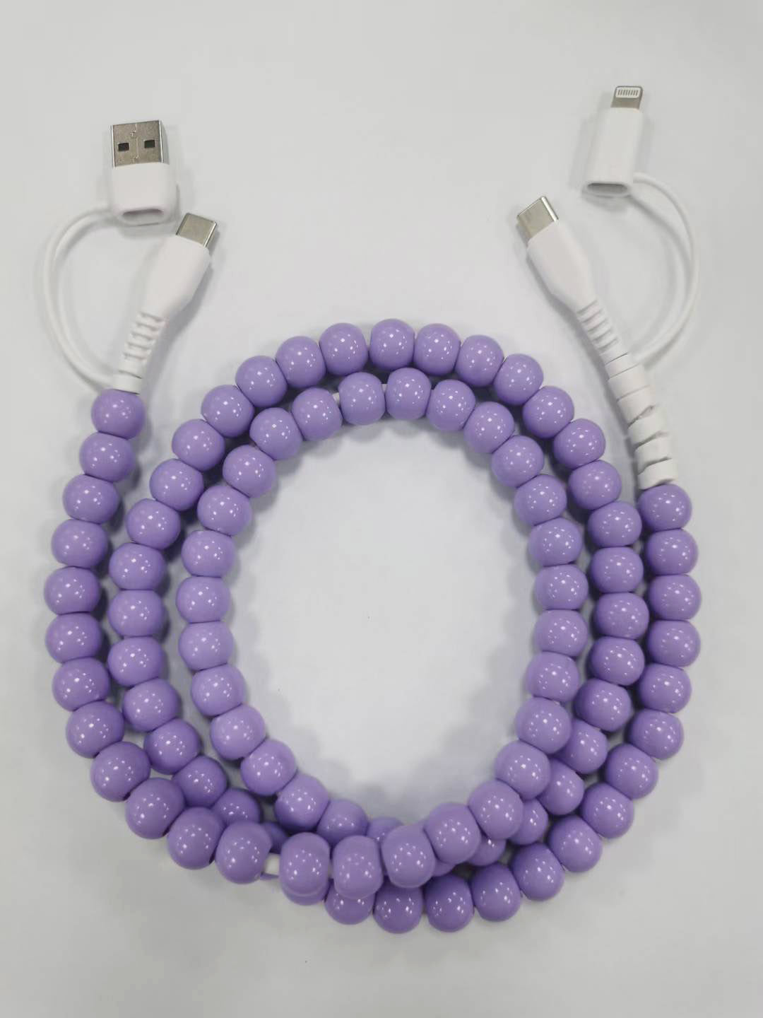 4-in-1 Beaded Lightening Phone Charger - 30 Options | 2-4 Week TAT