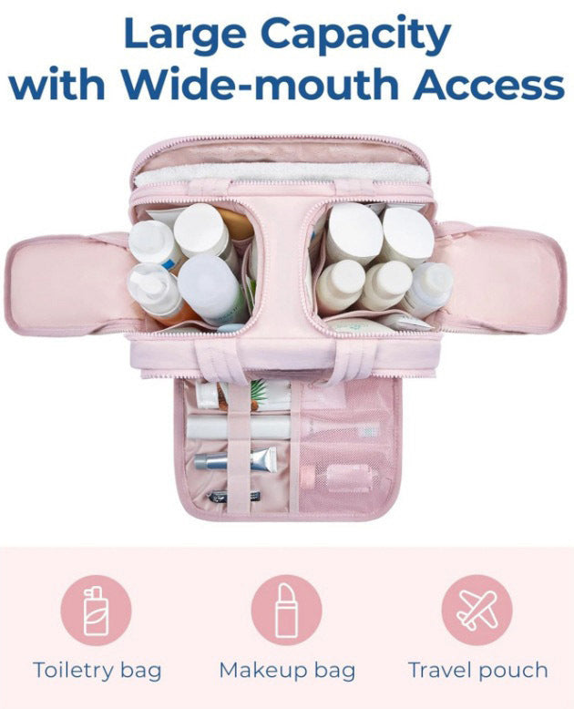 Large Capacity PVC Travel Makeup & Toiletry Bag - 4 Colors | 2-4 Week TAT