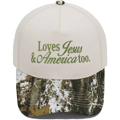 Embroidered Loves Jesus & America Too Snap Back Hat (13 Colors) | 2-4 Week TAT