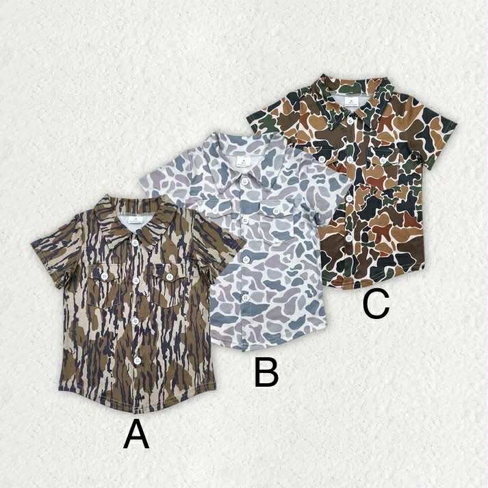 Short Sleeve Performance Collared Button Downs, 3 Print Options | 1-2 Week TAT