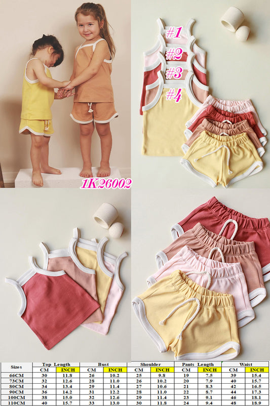 Kids Cotton Summer Track Set | 0–3M–3/4T | 3-4 Week TAT