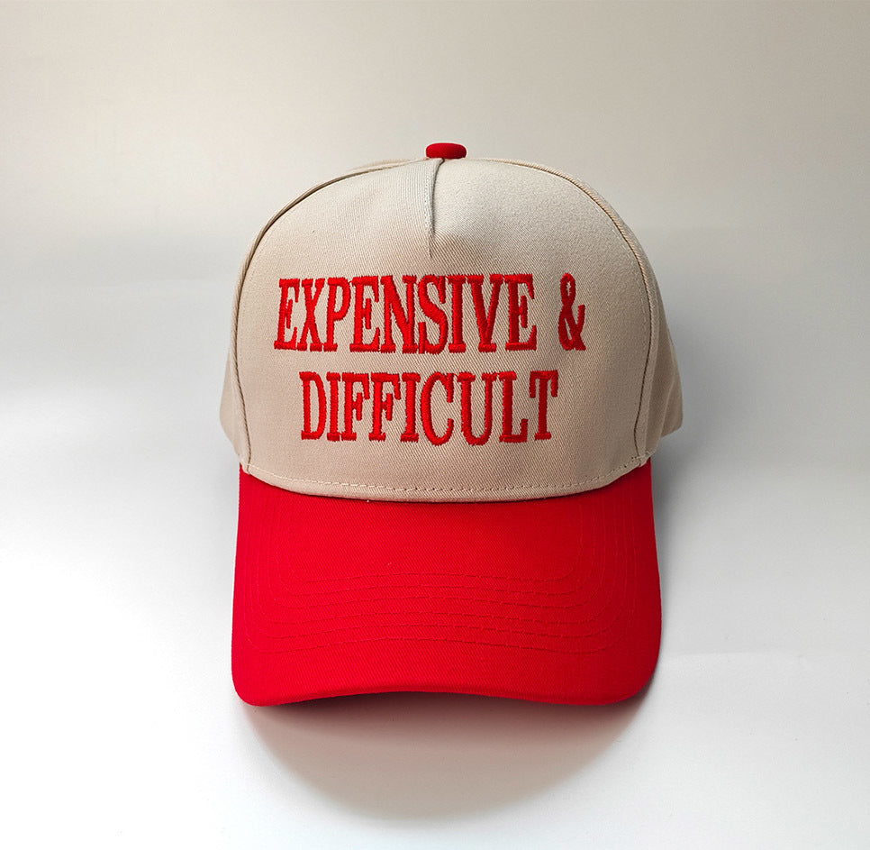 Embroidered Expensive & Difficult Snap Back Hat (7 Color Options) | 2-4 Week TAT