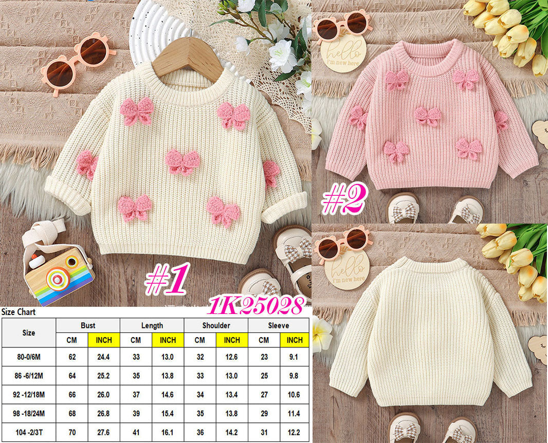 BUNDLE DEAL ONLY: Knit Sweaters with Crochet Bow Accents + Exclusive Bow Bundle | 2-4 Week TAT