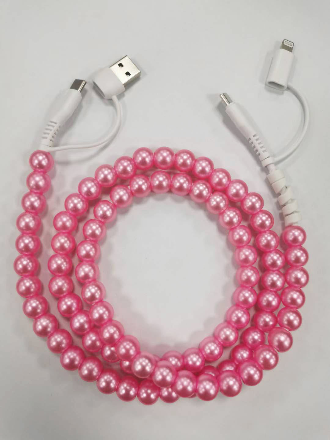 4-in-1 Beaded Lightening Phone Charger - 30 Options | 2-4 Week TAT