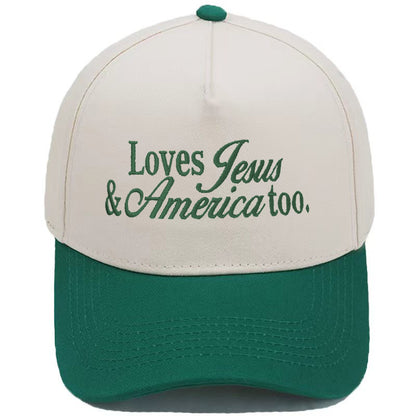 Embroidered Loves Jesus & America Too Snap Back Hat (13 Colors) | 2-4 Week TAT