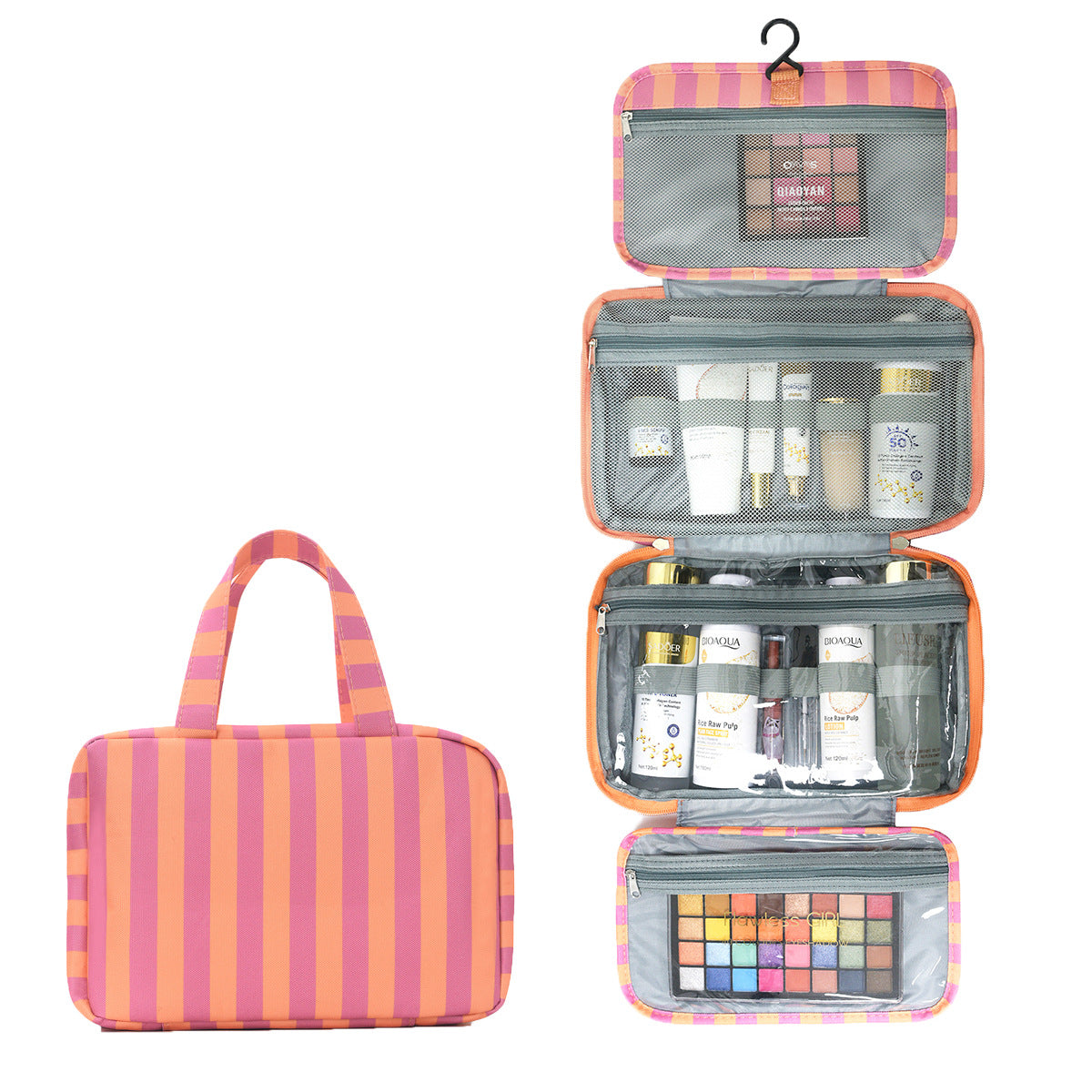 Striped Hanging Toiletry Bag 😍✈️ + 7 COLORS | 3–4 WEEK TAT