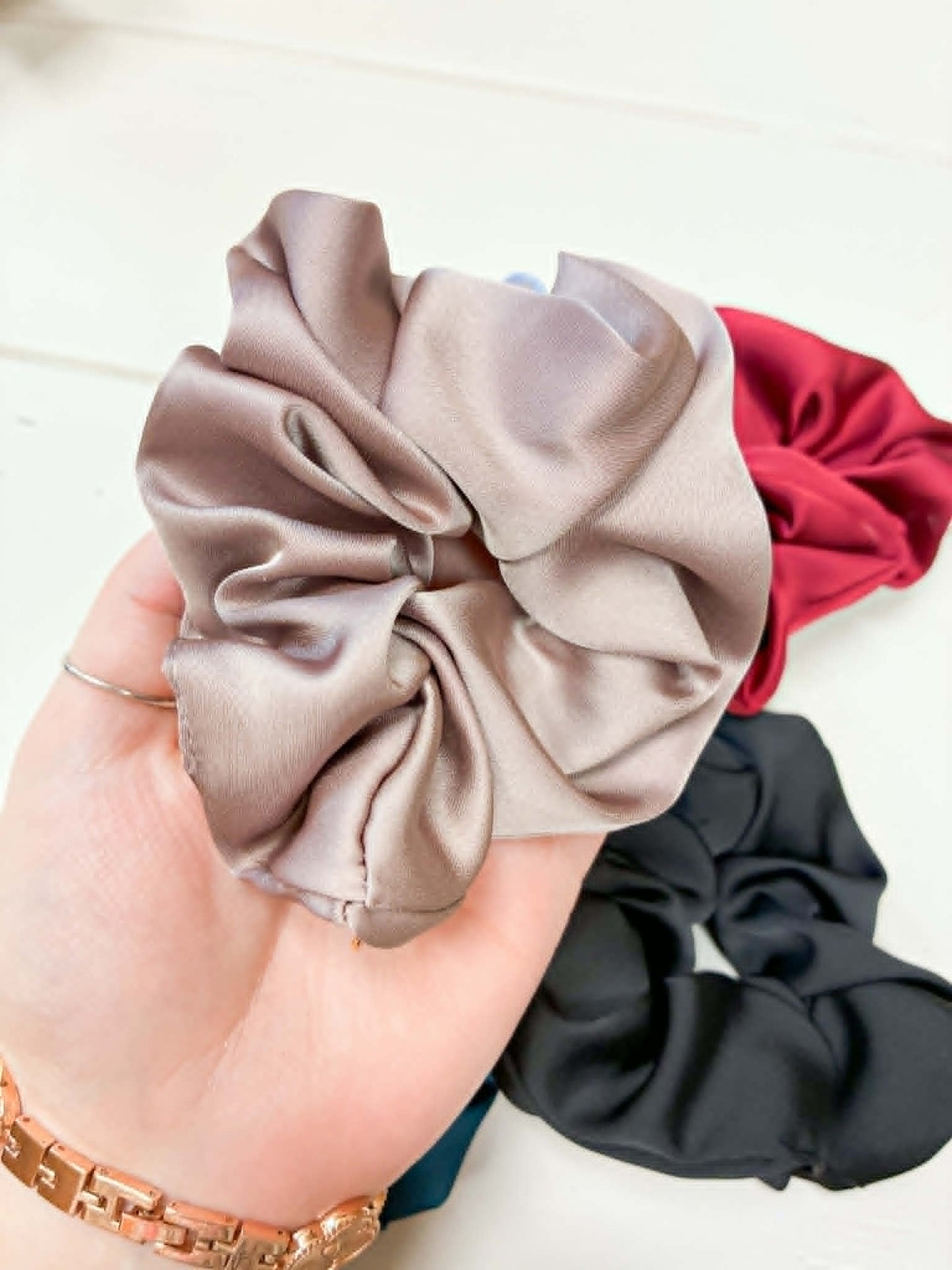 Satin Scrunchies - 4" Diameter (Regular Size) READY TO SHIP/PICK UP