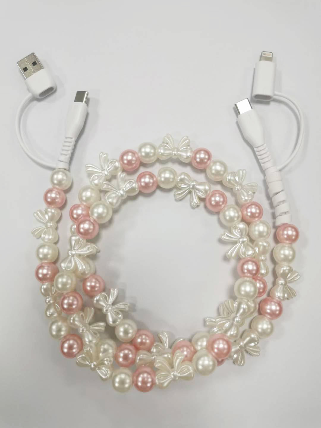 4-in-1 Beaded Lightening Phone Charger - 30 Options | 2-4 Week TAT
