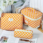 Checkered Quilted 3-Piece Bag Set - 7 Colors - "Today Mood, Feel The Warm" | 2-4 Week TAT