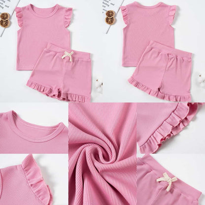 🌸 RIBBED RUFFLE HEM KNIT BAMBOO SETS 💗 9 COLORS! |6/12MO TO 5/6T | 3-4 WEEK TAT ✨