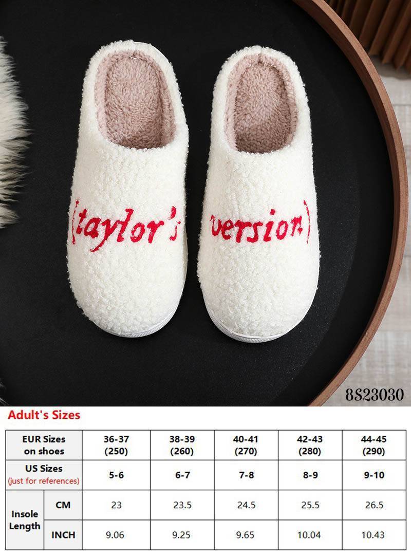Fuzzy Cozy Taylor's Version Slippers