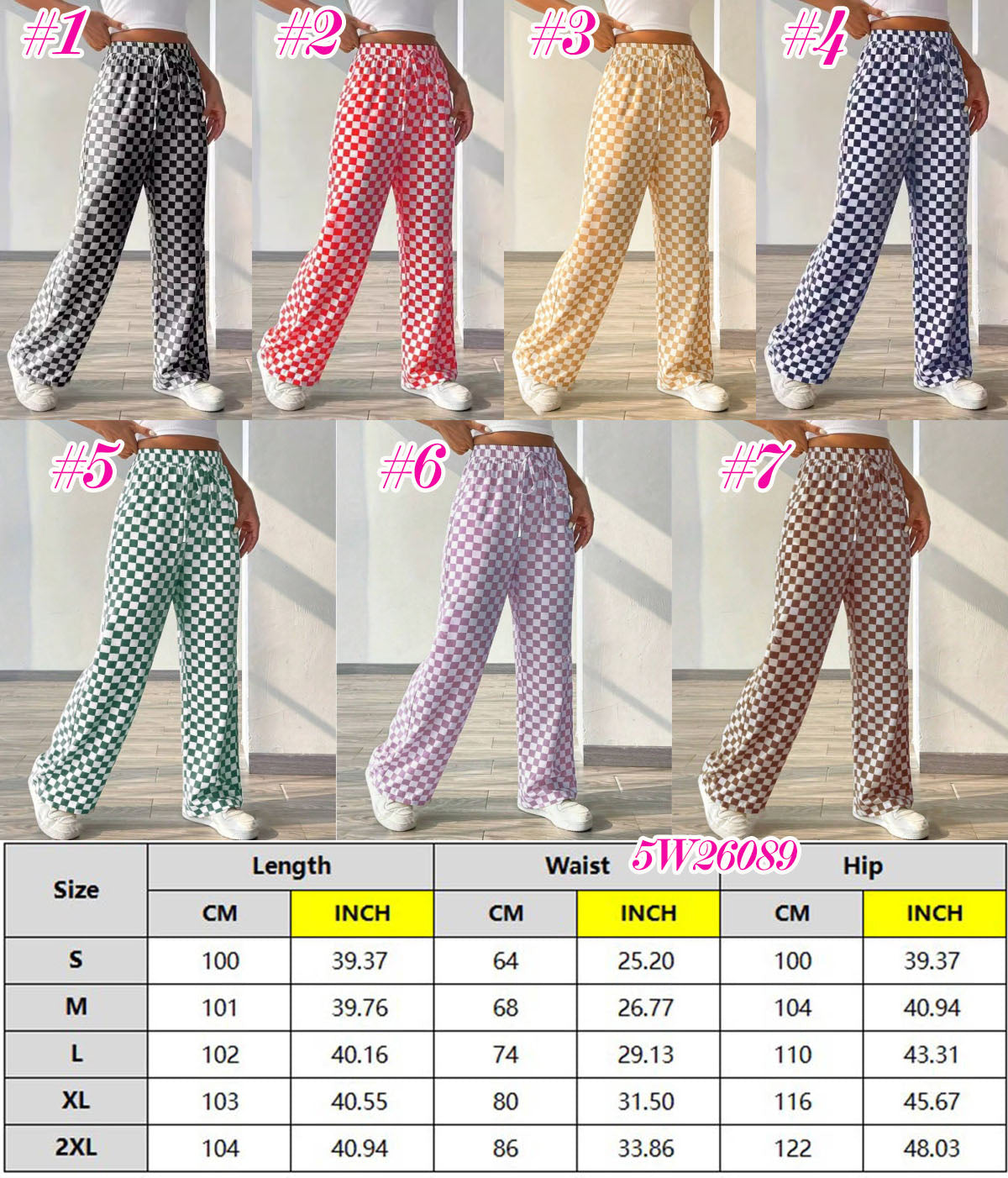 ✨ Trendy Checkered Lounge Pants | 7 Colors | Sizes S-2XL | 3-4 WEEK TAT