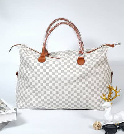 Faux Leather Checkered Weekender - 3 Colors | 2-4 Week TAT
