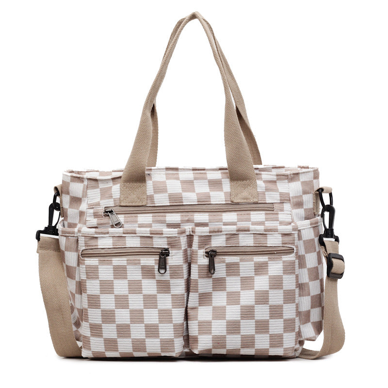 🖤🤍 CORDUROY CHECKERED TOTE BAG + 4 COLORS | 3–4 WEEK TAT 🤍🖤
