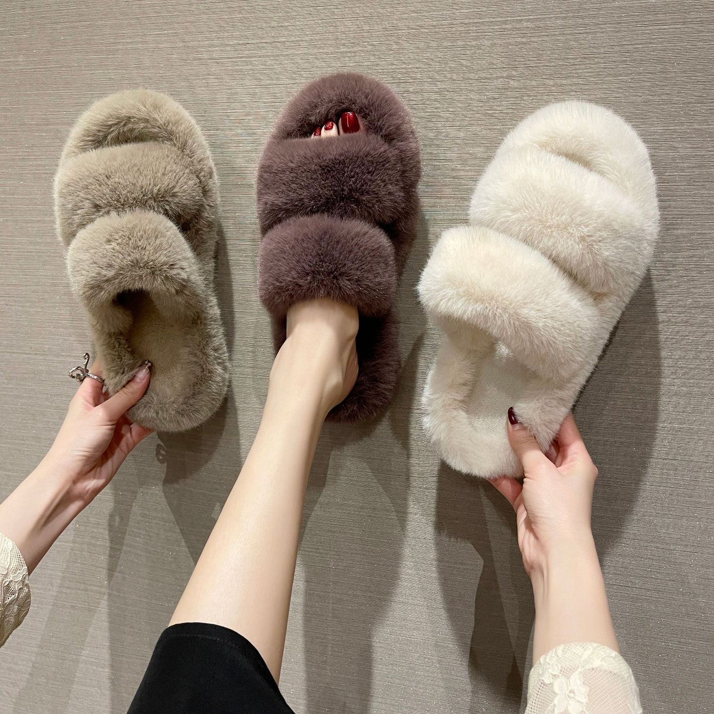 Plush Slide Slippers | 2-4 Week TAT
